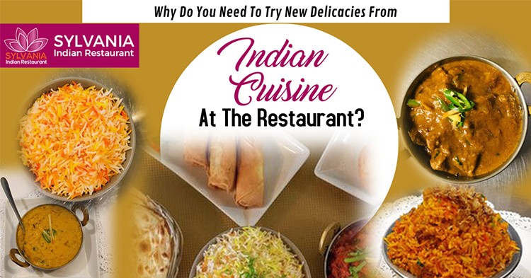 Why do you need to try new delicacies from Indian cuisine at the restaurant