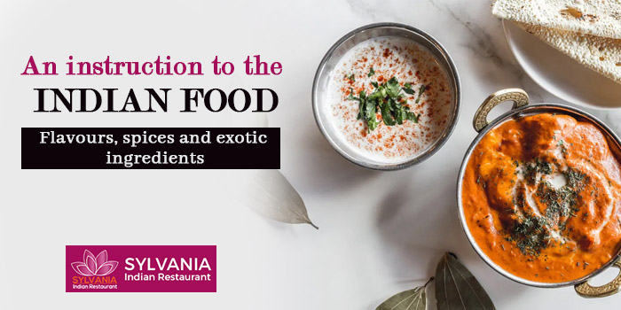 An instruction to the Indian food - Flavours, spices and exotic ingredients